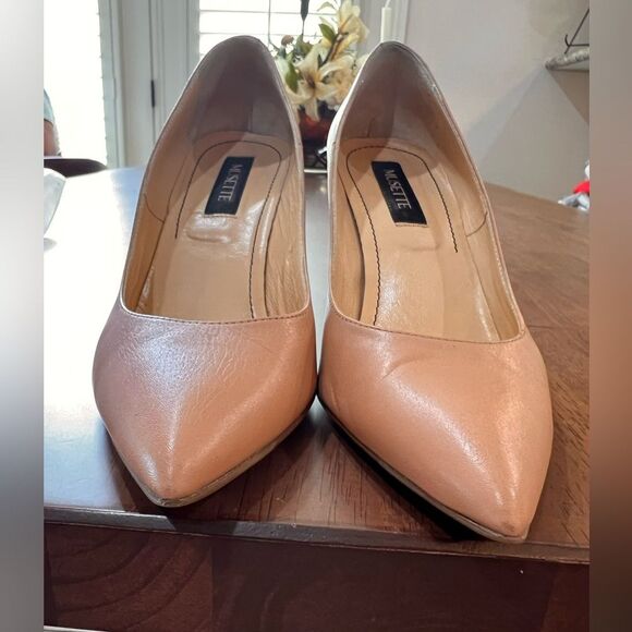 Nude Leather Stiletto Pumps, 3" Heel, Pointed Toe, EU 38 / US 7.5, Workwear - Picture 7 of 7